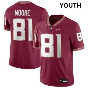 Elijah Moore Noles University College Football Youth #81 Jersey - Garnet 206397-899