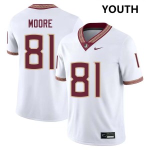 Elijah Moore Florida State Replica College Football Youth #81 Jerseys - White 125631-309