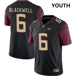 Gavin Blackwell FSU Seminoles Youth #6 Replica College Football Jerseys - Black 430726-599