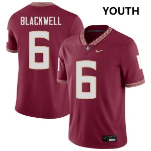 Gavin Blackwell Seminoles College Football Stitched #6 Youth Jerseys - Garnet 849222-627