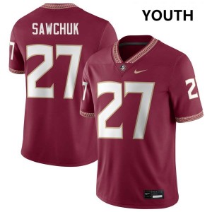 Gavin Sawchuk Florida State Seminoles College Football #27 Youth Embroidery Jerseys - Garnet 726914-932