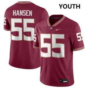 Gunnar Hansen Noles #55 Youth College Football Player Jerseys - Garnet 147335-848