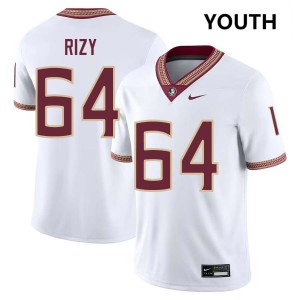 Jacob Rizy Florida State Seminoles Youth College Football NCAA #64 Jerseys - White 455328-626