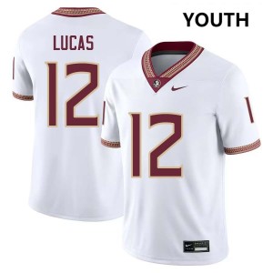 Jaylin Lucas Noles #12 Youth College Football Alumni Jerseys - White 358888-269