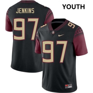 Jayson Jenkins FSU College Football Stitched Youth #97 Jersey - Black 456600-692