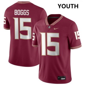 Jayvan Boggs FSU Seminoles Youth 2025-26 #15 College Football Jersey - Garnet 693413-682
