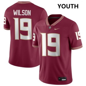Jerry Wilson FSU Limited College Football Youth #19 Jerseys - Garnet 106670-982