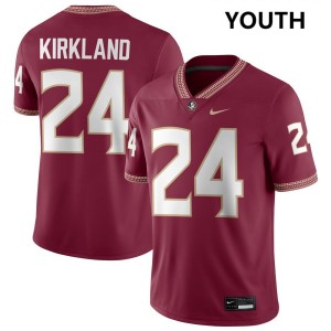 K.J. Kirkland Seminoles Youth #24 Official College Football Jersey - Garnet 922403-215