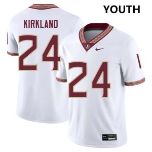 K.J. Kirkland Seminoles #24 Youth NCAA College Football Jersey - White 827989-994