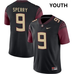 Kevin Sperry Florida State #9 Youth College Football University Jersey - Black 390358-217