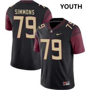 Lucas Simmons FSU Replica #79 College Football Youth Jersey - Black 534079-526