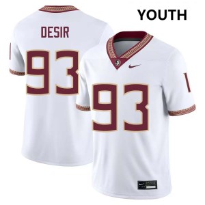 Mandrell Desir Seminoles #93 Youth 2025-26 College Football Jersey - White 901582-745