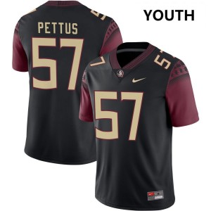 Micah Pettus Florida State High School College Football Youth #57 Jerseys - Black 290686-483