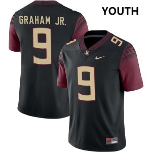 Omar Graham Jr. Noles College Football Official Youth #9 Jerseys - Black 437658-923