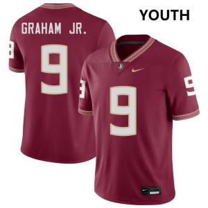 Omar Graham Jr. FSU Youth Official College Football #9 Jerseys - Garnet 695964-344