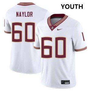 Peyton Naylor Florida State Seminoles #60 Youth Limited College Football Jersey - White 467366-322