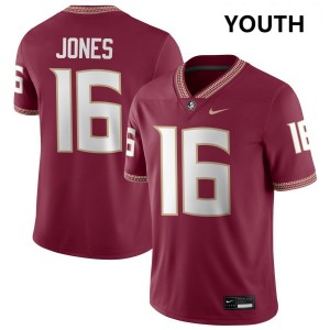 Quindarrius Jones FSU Seminoles Youth Player #16 College Football Jersey - Garnet 291619-331
