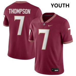 Stefon Thompson Florida State Seminoles #7 College Football Official Youth Jerseys - Garnet 572600-639