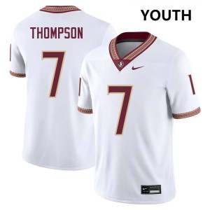 Stefon Thompson Florida State Seminoles Youth #7 2025 College Football Jersey - White 510328-660